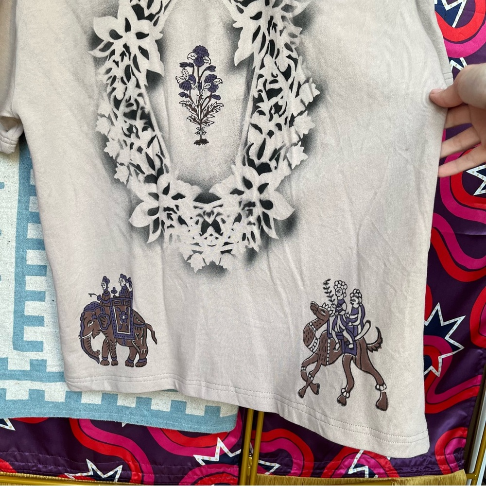 Farak BARAAT Block printed T-Shirt Handmade India Cotton Limited Edition Graphic - Picture 7 of 12